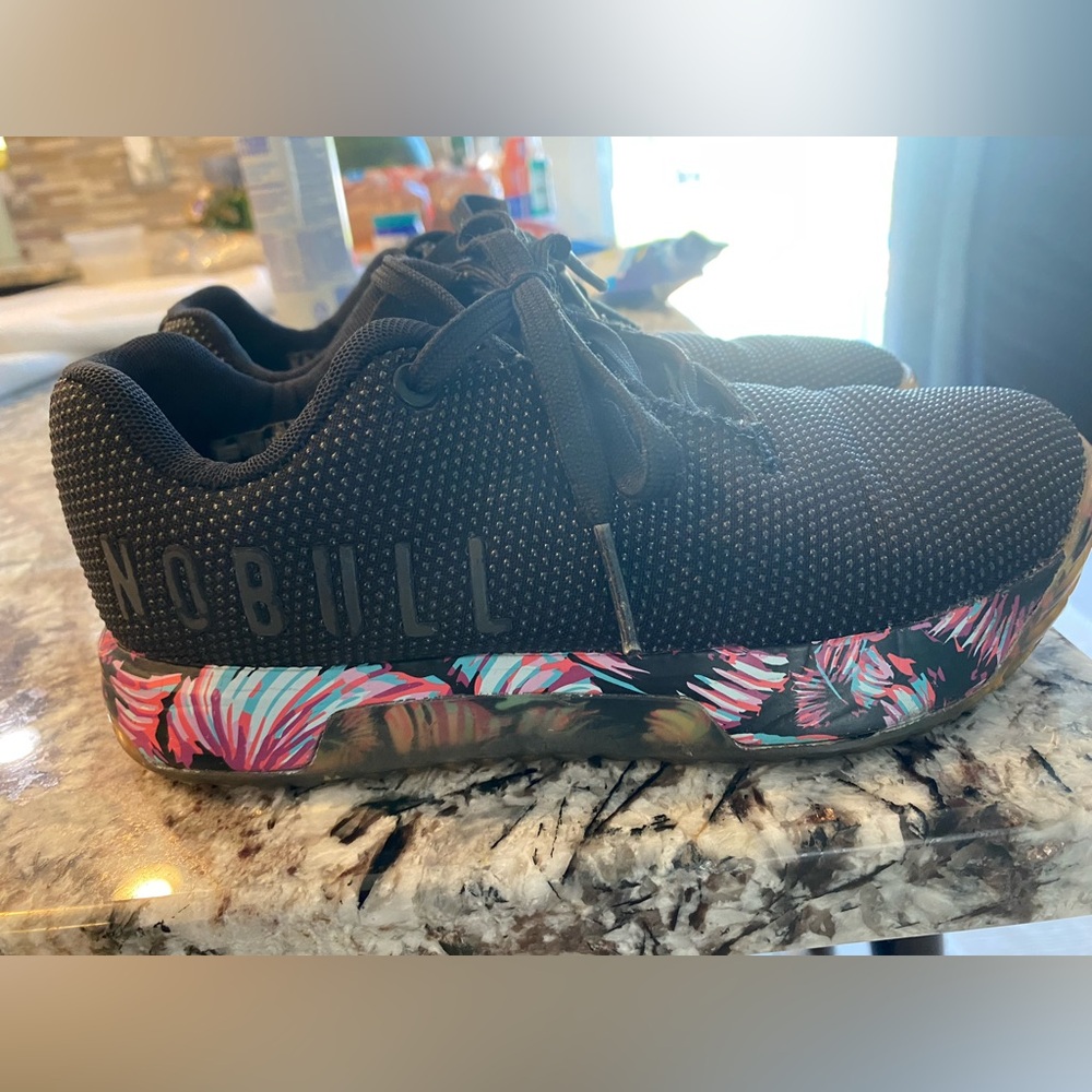 NOBULL Black Trainers with Multicolor Sole